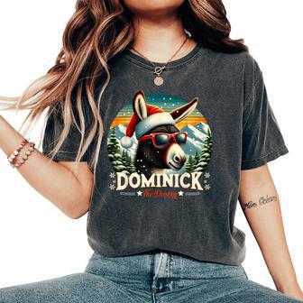 Christmas Xmas Dominick The Donkey Christmas Donkey Cheer Women's Oversized Comfort T-Shirt - Thegiftio UK