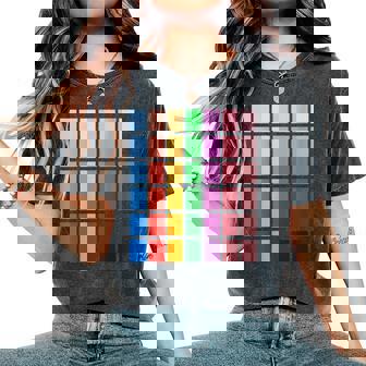 Color Shades Transitions Colorful Graphic er Aesthetic T-shirt oversize confortable pour femme - Cadeauxyz