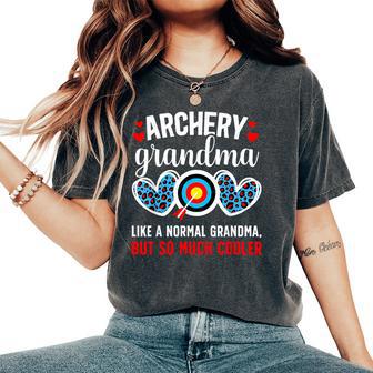 Cool Archery Grandma Of An Archer Grandmother Women's Oversized Comfort T-Shirt - Thegiftio UK