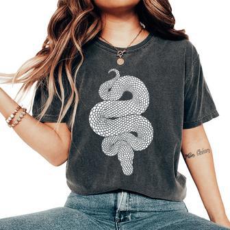 Curling Snake Scale Art Women's Oversized Comfort Colors T-Shirt - Monsterry