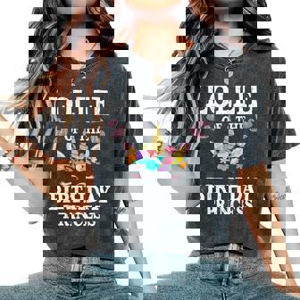 Cute Lollie Of The Birthday Princess Unicorn Mom Mother Women's Oversized Comfort T-Shirt - Seseable