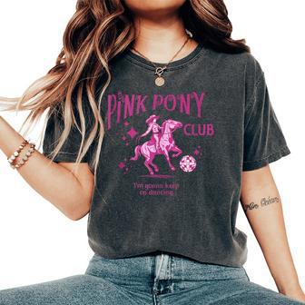 Cute Pink Girl Pony Club I'm Gonna Keep On Dancing Women's Oversized Comfort T-Shirt - Thegiftio UK