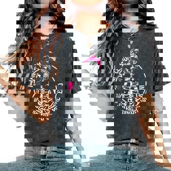 Dance Mom Skeleton Dance Comps Dance Competition Mom Women's Oversized Comfort T-Shirt | Mazezy