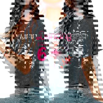 Dancing Into 6 Ballerina 6Th Birthday Party Ballet Girls Women's Oversized Comfort T-Shirt - Thegiftio