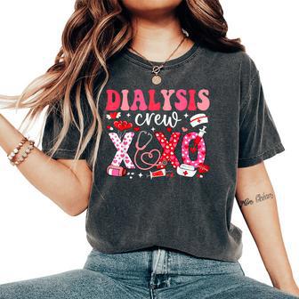 Dialysis Crew Nurse Valentines Day Leopard Dialysis Nurse Women's Oversized Comfort T-Shirt - Thegiftio UK