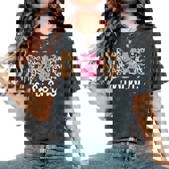 Dog Mimi Dog Lover Mimi Grandma Leopard Women's Oversized Comfort T-Shirt - Seseable