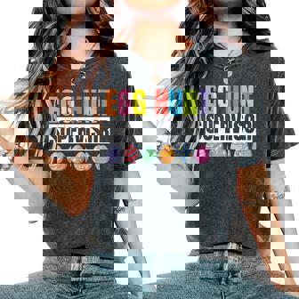 Egg Hunt Supervisor Mom Dad Egg Hunting Squad Girls Boys Women's Oversized Comfort T-Shirt - Thegiftio
