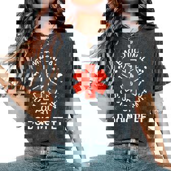 Emotional Support Wife Do Not Pet Wife Girlfriend Joke Women's Oversized Comfort T-Shirt | Mazezy
