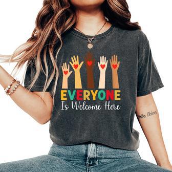 Everyone Is Welcome Here Idaho Women's Oversized Comfort T-Shirt - Thegiftio UK