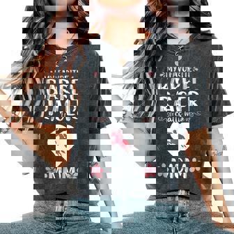 My Favorite Barrel Racer Calls Me Mom Mother Barrel Racing Women's Oversized Comfort T-Shirt | Mazezy