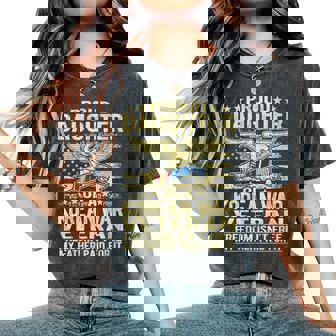 Freedom Isn't Free Proud Daughter Of A Korean War Veteran Women's Oversized Comfort Colors T-Shirt - Monsterry