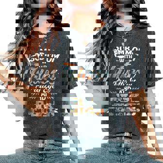F-Bomb Mom With Tattoos Pretty Eyes And Thick Thighs Women's Oversized Comfort T-Shirt - Seseable