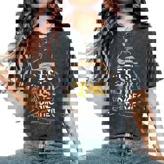 Line Dance It's Line Dance Time Bottes Western T-shirt oversize confortable pour femme - Cadeauxyz