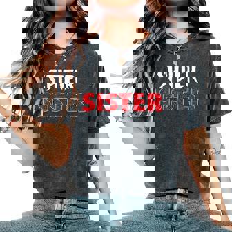 Spider Sister Matching Family Birthday Party Women's Oversized Comfort T-Shirt - Seseable