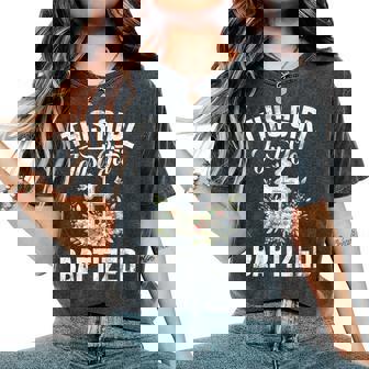 This Girl Just Got Baptized Baptism Church Catholic Bible Women's Oversized Comfort T-Shirt - Monsterry