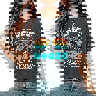 Girls Trip 2025 Vacation Weekend Beaches Booze And Besties Women's Oversized Comfort T-Shirt | Mazezy