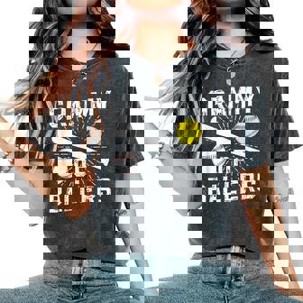 Grammy Of Ballers Baseball Softball Grammy Grandma Women's Oversized Comfort T-Shirt - Thegiftio