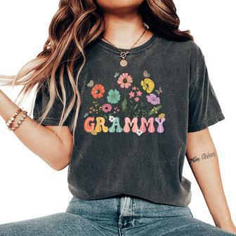 Grammy For Grandma Wildflower Floral Women Women's Oversized Comfort T-Shirt - Thegiftio UK