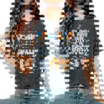 Grandma Of The Birthday Boy Dog Family Party Decorations Women's Oversized Comfort T-Shirt | Mazezy