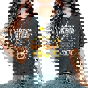 Grandma Of The Birthday Construction Worker Boy Crew Party Women's Oversized Comfort T-Shirt | Seseable FR