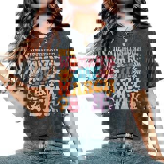 Groovy Día Internacional De La 2025 8 De Marzo Es Niñas Camiseta extragrande cómoda para mujer - Regaloses