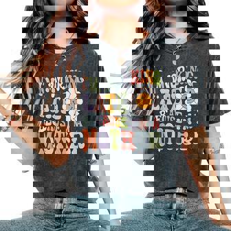 Groovy I'm Working Late Cause Im A Mother Mom Mother's Day Women's Oversized Comfort T-Shirt - Thegiftio UK