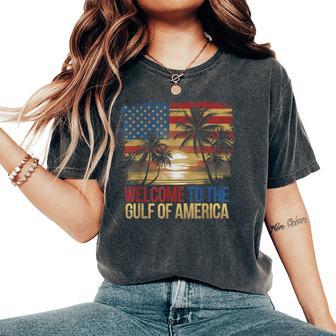 Gulf Of Usa America Flag Beach Women's Oversized Comfort T-Shirt - Thegiftio UK