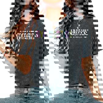 Gymnastics Grammy Proud Grammy Of A Gymnast Grammy Grandma Women's Oversized Comfort T-Shirt | Mazezy