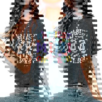 Happiest Mimi On Earth Family Trip Squad Groovy Grandma Women's Oversized Comfort T-Shirt | Seseable CA