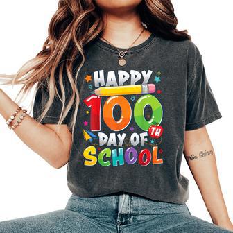 Happy 100Th Day Of School 100 Days Smarter Teacher Boy Girl Women's Oversized Comfort T-Shirt - Thegiftio UK
