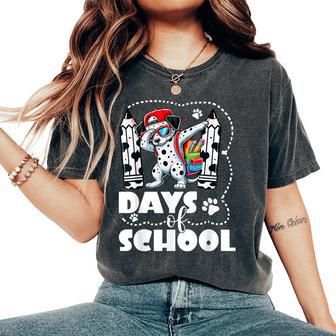 Happy 101 Days Of School Dabbing Dog Pencil Boy Girl Women's Oversized Comfort T-Shirt - Thegiftio UK