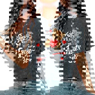 Happy Valentines Day Cute Valentine Women's Oversized Comfort T-Shirt | Mazezy