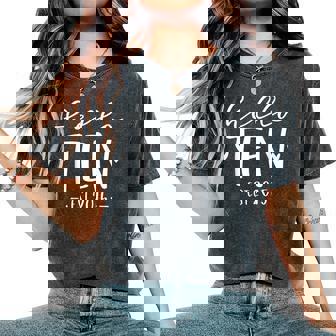 Hello Ten Est 2015 10Th Birthday Girl 10-Year-Old Women's Oversized Comfort T-Shirt | Mazezy