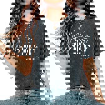 Hello Thirty Est 1995 30 Years Old 30Th Birthday For Women Women's Oversized Comfort T-Shirt - Seseable