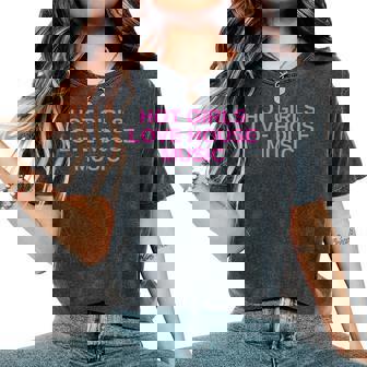 Hot Girls Love House Music Dj Techno Rave Edm Concert Slay T-shirt oversize confortable pour femme - Cadeauxyz