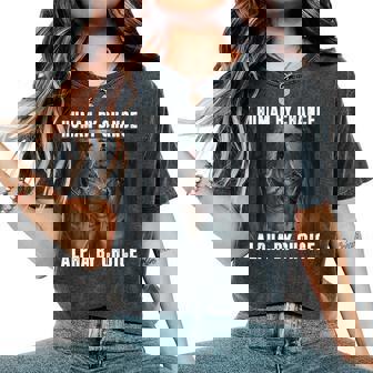 Human By Chance Alpha By Choice Alpha Wolf Meme Women Women's Oversized Comfort T-Shirt - Seseable
