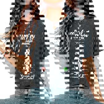 Humour Chat Fille Enfant Mon Chat M'appelle T-shirt oversize confortable pour femme - Cadeauxyz
