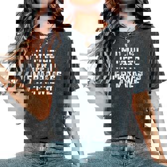 I'm Just Here To Embarrass My Wife Husband Women's Oversized Comfort T-Shirt - Thegiftio