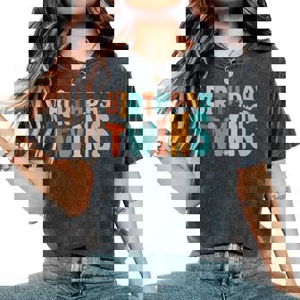 It's Our Birthday Twins Matching Girl's Women's Groovy Retro Women's Oversized Comfort T-Shirt - Thegiftio UK