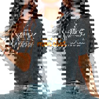 J'habite Chez Mon Chat Cadeau Homme Humour Drôle T-shirt oversize confortable pour femme - Cadeauxyz