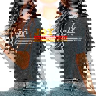 Joy Name Personalized Cute Idea Vintage Joy Women's Oversized Comfort T-Shirt - Seseable