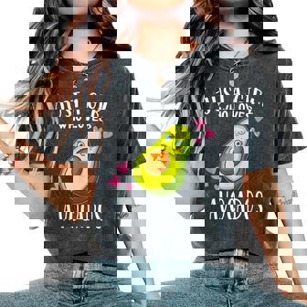Just A Girl Who Loves Avocados Amante Del Aguacate Camiseta extragrande cómoda para mujer - Regaloses