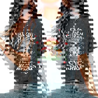 Just A Girl Who Loves Mushrooms Retro Nature N Cute Women's Oversized Comfort T-Shirt - Seseable