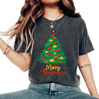 Merry Chiefs Christmas Tree Xmas Holiday Girly Outfit Women Women's Oversized Comfort T-Shirt - Thegiftio UK