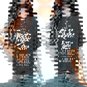 Middle Sister The Reason We Have Rules Matching Sister Camiseta extragrande cómoda para mujer - Regaloses