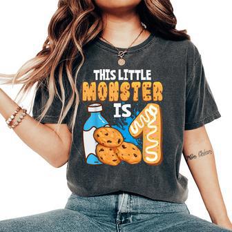 Milk And Cookies 1St Birthday Boy Girl First Birthday Family Women's Oversized Comfort T-Shirt - Thegiftio UK