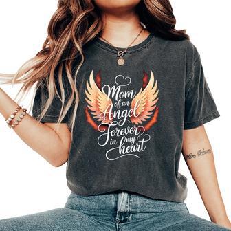 Mom Of An Angel Mother's Day Heaven Angel Infant Loss Memory Women's Oversized Comfort T-Shirt - Thegiftio UK