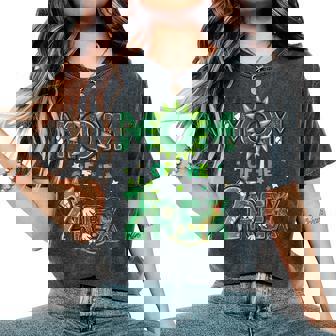 Mom Of The Two Rex Birthday Dinosaur Family Matching Women's Oversized Comfort T-Shirt - Thegiftio