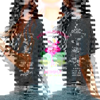 Mommamingo Momma Flamingo Lover Mother Mom Mother's Day Women's Oversized Comfort T-Shirt | Mazezy