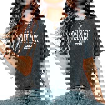 Montauk New York Retro Vintage Classic Men Women's Oversized Comfort Colors T-Shirt - Monsterry